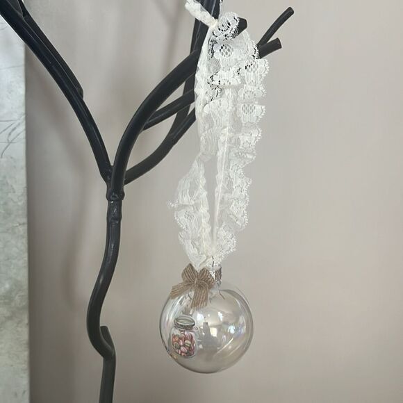 Upcycled Clear Glass Ornaments 3 Different Decor Christmas Balls Dog Cat Candy - Picture 4 of 14